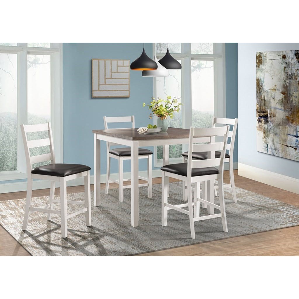 Elements Martin Rustic Pub Table Dining Set for 4 Royal Furniture